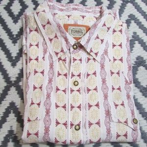 Fossil Long Sleeve Pearl Snap Button Down Shirt